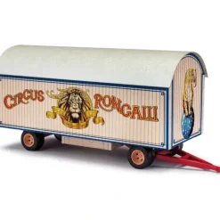 Busch 59966 HO Assembled Circus Roncalli Wooden Trailer with Round Roof - Model Train Junction: Quality Parts and Art Supplies