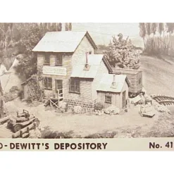 Campbell Scale Models 412 HO DeWitt''s Depository Building Craftsman Kit - Model Train Junction: Quality Parts and Art Supplies