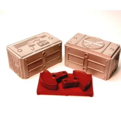 Chooch 7250 HO Large Machines Flatcar Load (Set of 3) - Model Train Junction: Quality Parts and Art Supplies