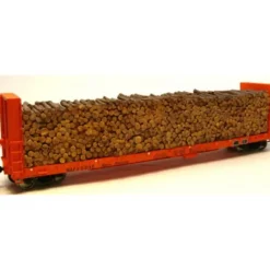 Chooch 7263 HO Walthers Series Canadian 50' Bulkhead Flatca Pulpwood Load - Model Train Junction: Quality Parts and Art Supplies