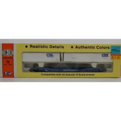 Con-Cor 001-603103 N Scale CSX Twin-Stack Container Car #620523 - Model Train Junction: Quality Parts and Art Supplies