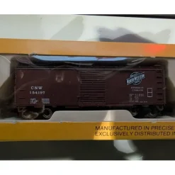 Con-Cor 0001-01004T N Scale CNW 40' Steel Boxcar #154197 - Model Train Junction: Quality Parts and Art Supplies