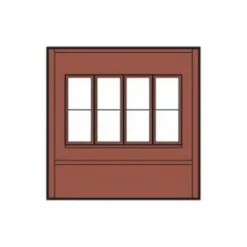DPM 301-43 HO Dock Level Wall Sections w/Victorian Window Kit - Model Train Junction: Quality Parts and Art Supplies