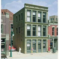 DPM 11800 HO 1st National Bank 3" W x 4-1/2" D X 5-1/2" H Building Kit - Model Train Junction: Quality Parts and Art Supplies