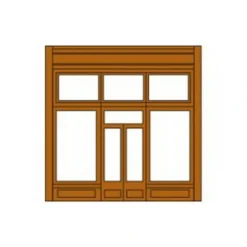 DPM 301-61 HO Street Level Wall Sections W/20th Century Entry Kit - Model Train Junction: Quality Parts and Art Supplies