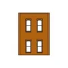 DPM 301-38 HO Two-Story Wall Sections With 4 Rectangular Windows Kit - Model Train Junction: Quality Parts and Art Supplies
