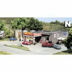 DPM 66200 N Jerry Riggs Quick Service Building Kit - Model Train Junction: Quality Parts and Art Supplies