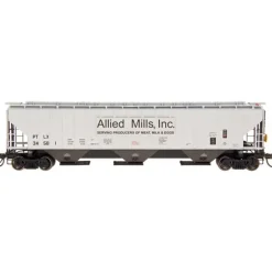 InterMountain, 65287-02, N Scale, 4750 Cu Ft. 3-Bay Hopper, Allied Mills, #34575 - Model Train Junction: Quality Parts and Art Supplies