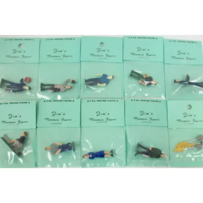 Jim's 10 Pewter Hand Painted O Scale Figure Pack #5 - Model Train Junction: Quality Parts and Art Supplies
