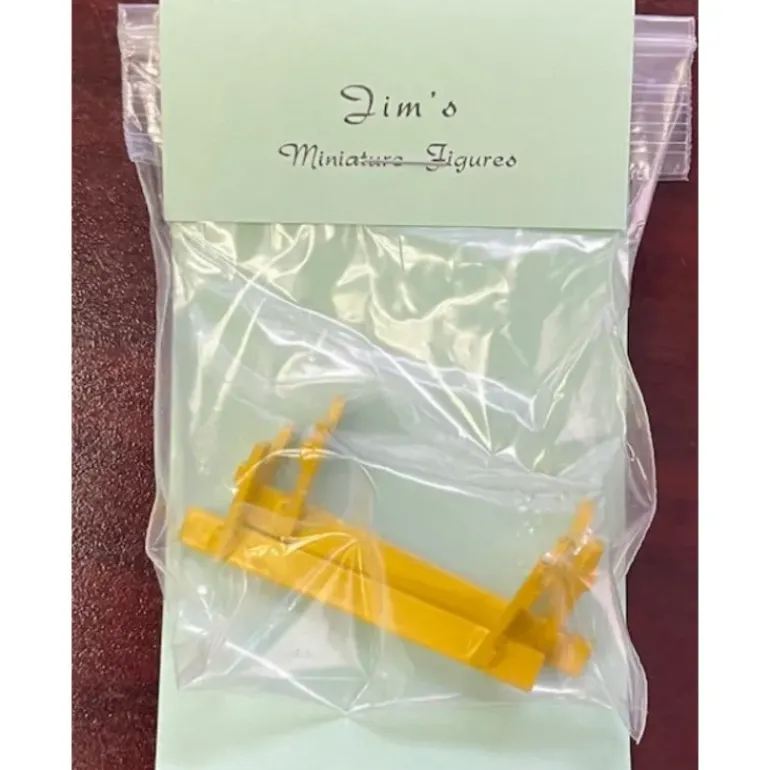 Jim''s O Scale Pewter Hand Painted Sawhorse (Pack of 2) - Model Train Junction: Quality Parts and Art Supplies