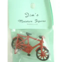 Jim's O Scale Pewter Red & Black Bicycle - Model Train Junction: Quality Parts and Art Supplies