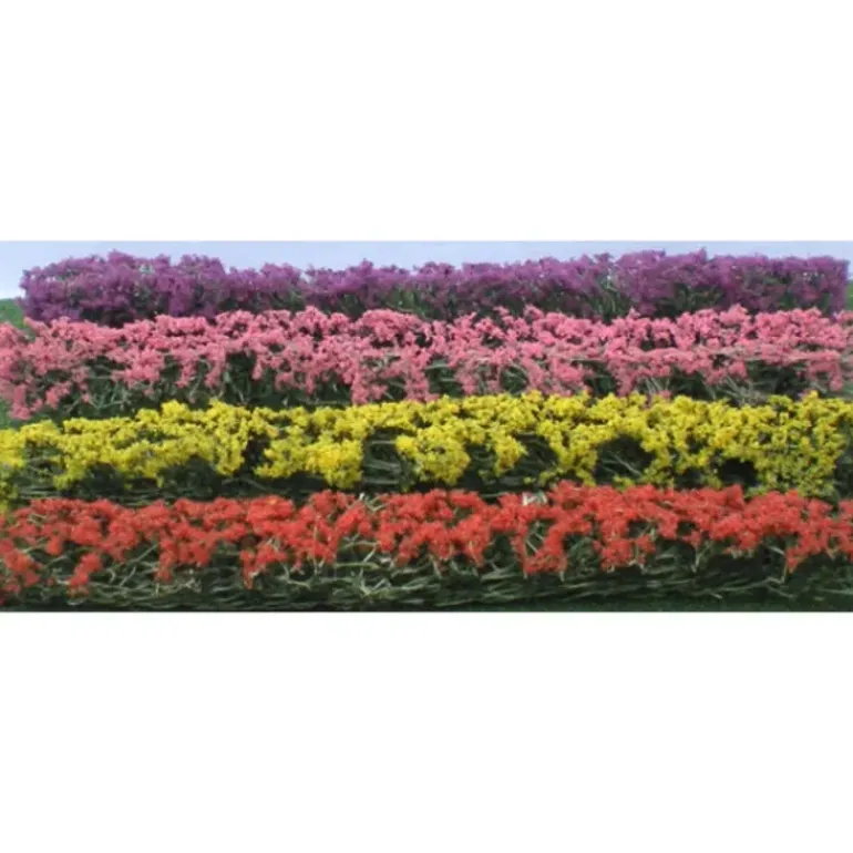 JTT Scenery Products 95510 HO 5" x 3/8" x 5/8" Flower Hedges (Pack of 8) - Model Train Junction: Quality Parts and Art Supplies