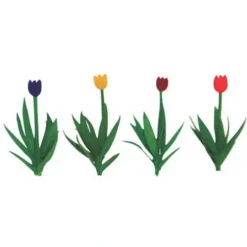 JTT Scenery Products 95514 O 1"Red/Pink/Yellow/Purple Tullip Flowers(Pack of 48) - Model Train Junction: Quality Parts and Art Supplies