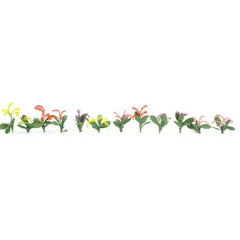 JTT Scenery Products 95508 O 3/4" Petunias, Red/Pink/Yellow/Purple (Pack of 40) - Model Train Junction: Quality Parts and Art Supplies