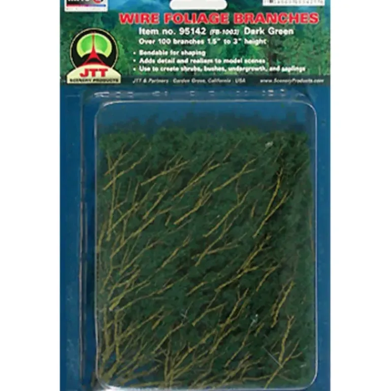 JTT Scenery Products 95520 1.5-3" Dark Green Wire Branches - Model Train Junction: Quality Parts and Art Supplies
