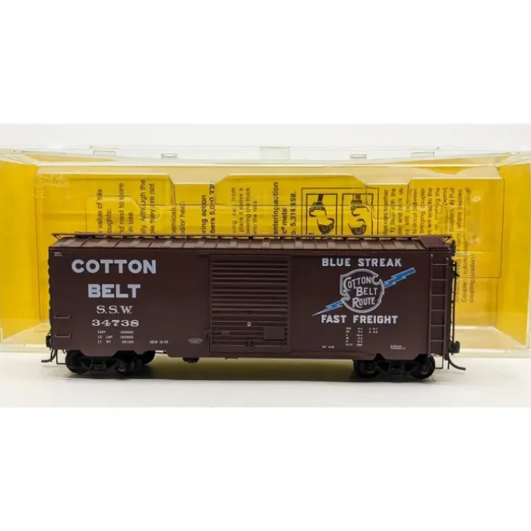Kadee 5224 HO Cotton Belt 40' PS-1 Boxcar #34738 - Model Train Junction: Quality Parts and Art Supplies