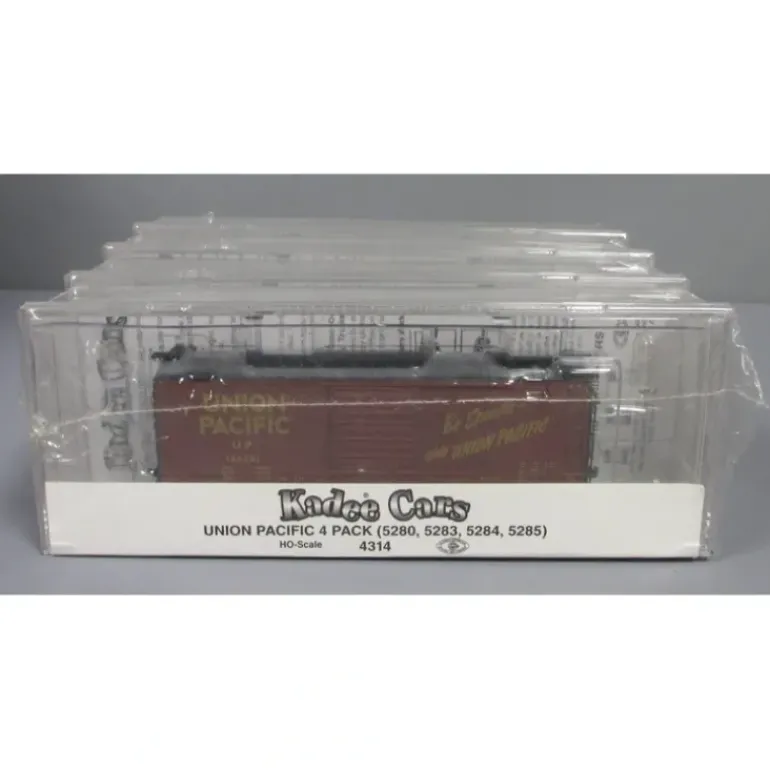Kadee 4314 HO Scale UP 40' PS-1 Boxcar 4 Pack MT/Box - Model Train Junction: Quality Parts and Art Supplies