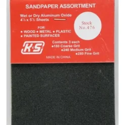K&S 476 Sandpaper Assortment - Model Train Junction: Quality Parts and Art Supplies