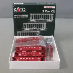 Kato 38-0204 HO Scale Monon ACF Hopper Car Set (3) - Model Train Junction: Quality Parts and Art Supplies