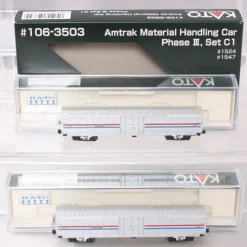Kato 106-3503 N Amtrak Phase III Material Handling Cars (Set of 2) - Model Train Junction: Quality Parts and Art Supplies