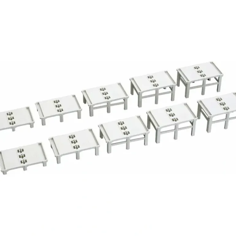 Kato 23-049 N Double Track Viaduct Incline Auxilliary Pier Set (Pack of 10) - Model Train Junction: Quality Parts and Art Supplies