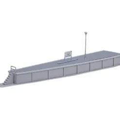 Kato 23-103 N Island Platform with a Type 2 End - Model Train Junction: Quality Parts and Art Supplies