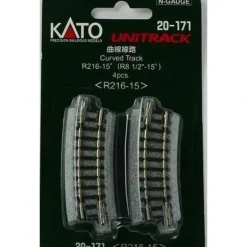 Kato 20-171 N 8-1/2" Radius 15 Curved UniTrack (Pack of 4) - Model Train Junction: Quality Parts and Art Supplies