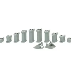 Kato 23-015 N 1/2" to 2" Incline Pier 15-50 mm Set (Set of 12) - Model Train Junction: Quality Parts and Art Supplies