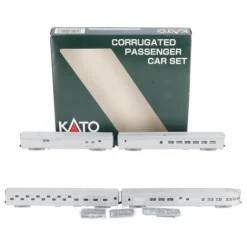 Kato 106-1502 N Scale ATSF Corrugated Passenger Car Set (Set A) LN/Box - Model Train Junction: Quality Parts and Art Supplies