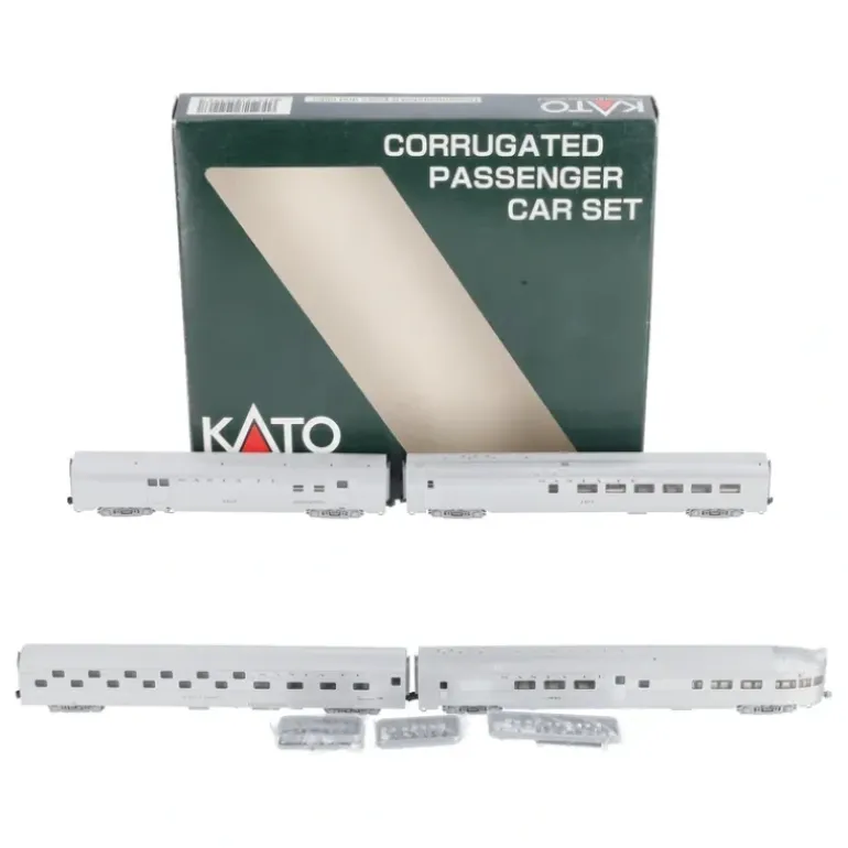Kato 106-1502 N Scale ATSF Corrugated Passenger Car Set (Set A) LN/Box - Model Train Junction: Quality Parts and Art Supplies