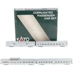 Kato 106-1604 N Scale ATSF Corrugated Passenge Car (Set B) LN/Box - Model Train Junction: Quality Parts and Art Supplies