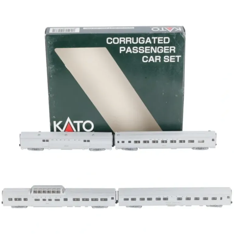 Kato 106-1604 N Scale ATSF Corrugated Passenge Car (Set B) LN/Box - Model Train Junction: Quality Parts and Art Supplies