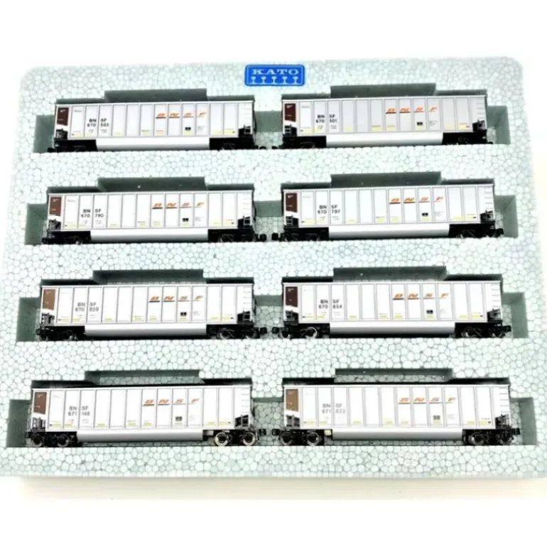 Kato 106-4616 N Scale BNSF Coalporter (Set of 8) LN/Box - Model Train Junction: Quality Parts and Art Supplies