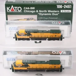 Kato 106-2451 N Scale Chicago & North Western C44-9W Diesel Locomotive Set - Model Train Junction: Quality Parts and Art Supplies