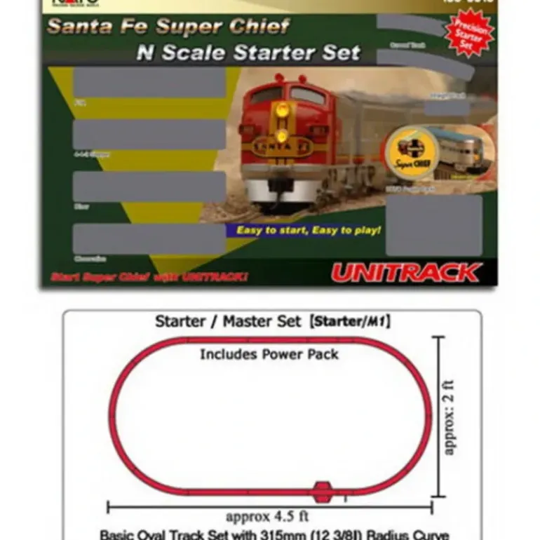 Kato 106-0016 Santa Fe Super Chief N Gauge Diesel Starter Train Set - Model Train Junction: Quality Parts and Art Supplies