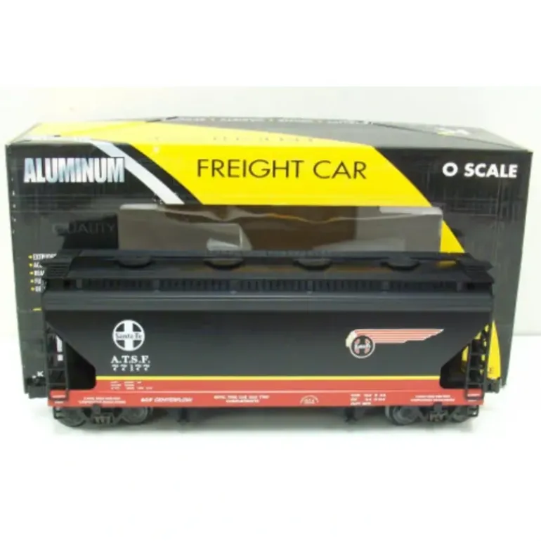K-Line K6242-1051 O Gauge Santa Fe Black 2-Bay Hopper #77177 EX/Box - Model Train Junction: Quality Parts and Art Supplies