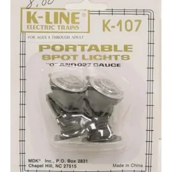 K-Line K-107 O/027 Portable Spot Lights (Pack of 2) - Model Train Junction: Quality Parts and Art Supplies