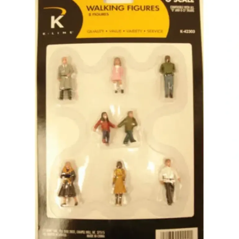 K-Line K42303 O Walking Figures (Set of 8) - Model Train Junction: Quality Parts and Art Supplies