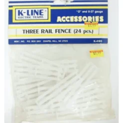 K-Line K-4183 O White 3 Rail Fences (Bag of 25) - Model Train Junction: Quality Parts and Art Supplies