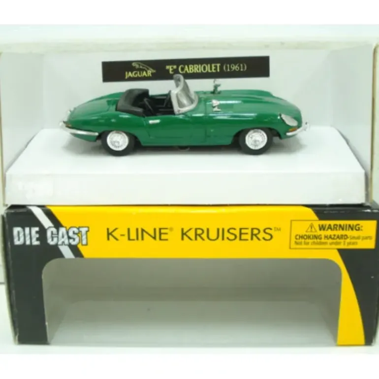 K-Line Kruisers 1:43 1961 Jaguar "E" Cabriolet Diecast Car - Model Train Junction: Quality Parts and Art Supplies