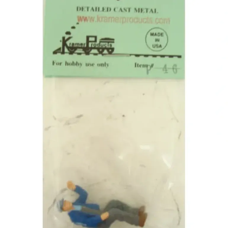 Kramer P46 Die-Cast Seated Engineer Figure - Model Train Junction: Quality Parts and Art Supplies