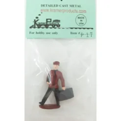 Kramer P17 O-Scale Porter w/Suitcase and Bag Figure - Model Train Junction: Quality Parts and Art Supplies