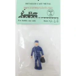 Kramer P16 O-Scale Standing Railroad Figure w/Sachel - Model Train Junction: Quality Parts and Art Supplies