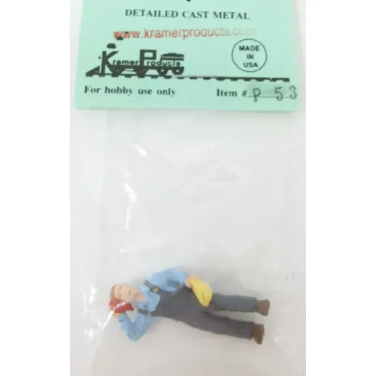 Kramer P53 O-Scale Warehouse Man Wiping Head Figure - Model Train Junction: Quality Parts and Art Supplies