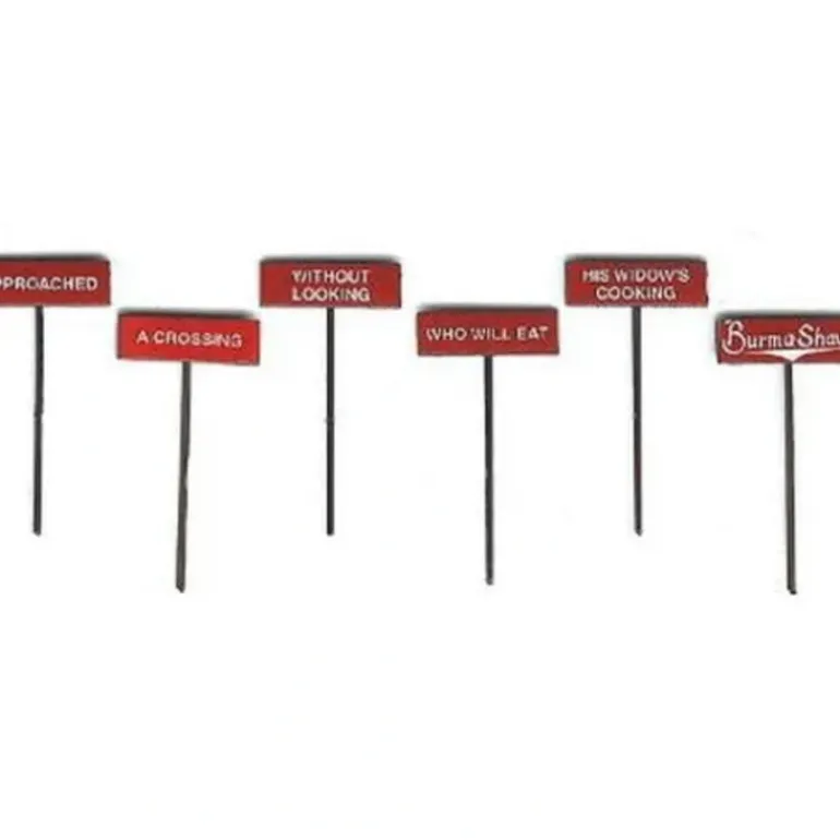 LaBelle 7603 Burma Shave Sign Set #3 - Model Train Junction: Quality Parts and Art Supplies