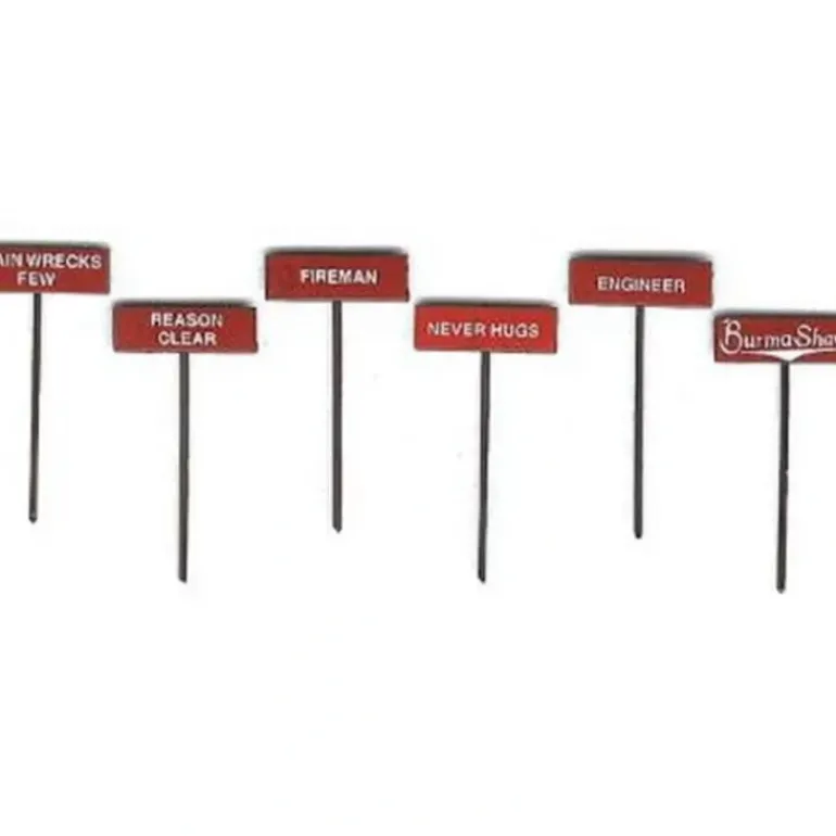 LaBelle 7604 Burma Shave Sign Set #4 - Model Train Junction: Quality Parts and Art Supplies