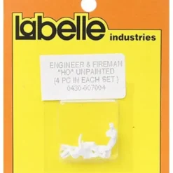 LaBelle 00430-007004 HO Unpainted Engine Crew Figures (Set of 4) - Model Train Junction: Quality Parts and Art Supplies