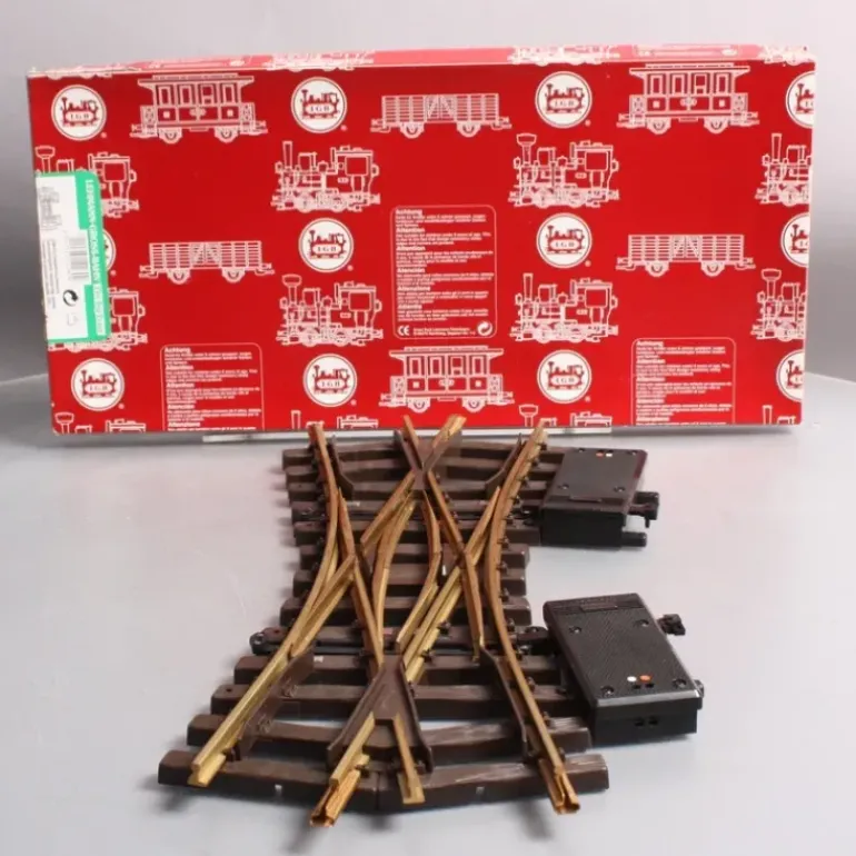 LGB 12260 G 22.5 Electric Double Slip Switch Turnout - Model Train Junction: Quality Parts and Art Supplies