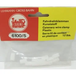 LGB 6100/5 G Catenary Wire Plastic Clamps (Pack of 12) - Model Train Junction: Quality Parts and Art Supplies