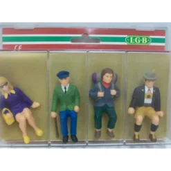LGB 51420 G Scale Seated Tourists Figures (Set of 4) - Model Train Junction: Quality Parts and Art Supplies